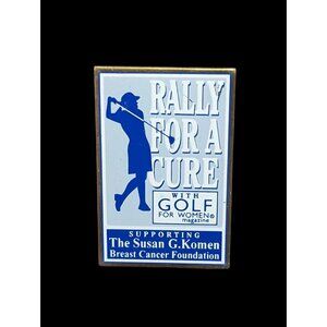Rally For A Cure Golf For Women Susan G Komen Foundation Lapel Pin